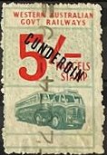 Third Issue of the Third Series Parcel Stamp Western Australia Railways